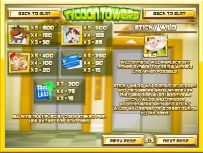 High value slot game symbols paytable