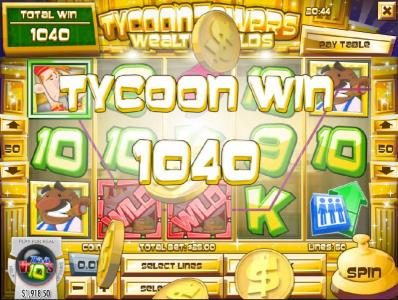 A pair of sticky wilds leads to a 1040 coin payout