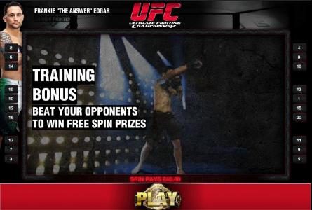 training bonus - beat your opponents to win free spin prizes
