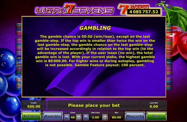 Gamble Feature Rules