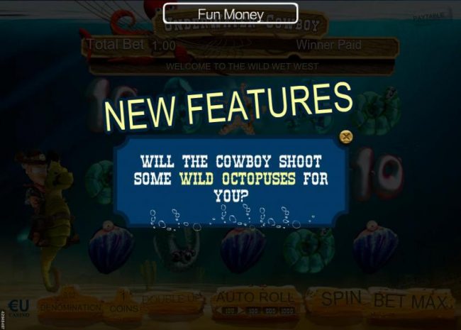 New Features - Will the cowboy shoot some wild octopuses for you?