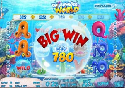 Free spins bonus feature pays out a 780 coin jackpot