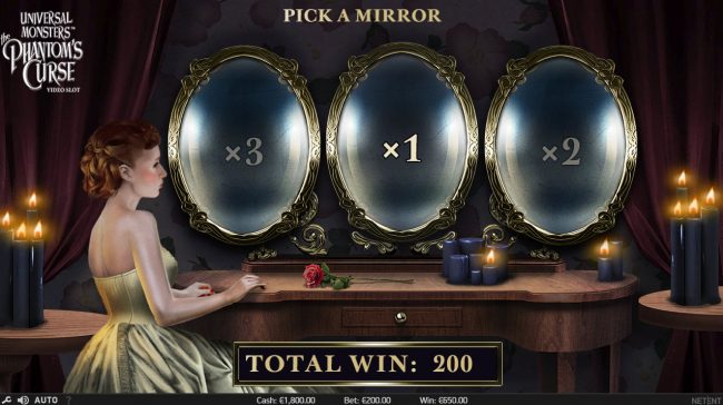 Pick a mirror to reveal a win multiplier