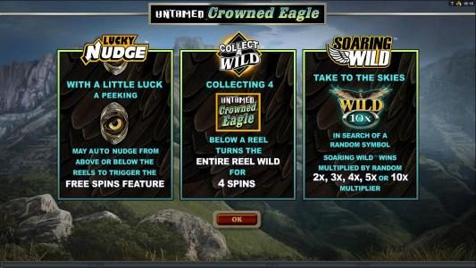 Lucky Nudge, Collect a Wild and Soaring Wild game features,