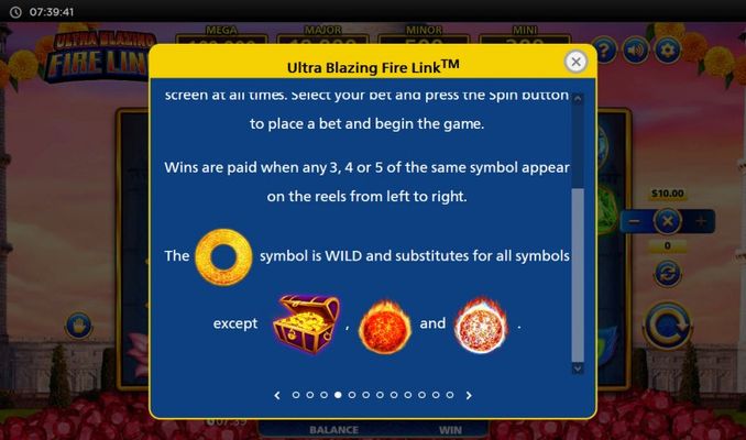 Ultra Blazing Fire Link :: Wild Symbol Rules