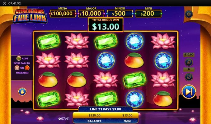 Ultra Blazing Fire Link :: Free Spins Game Board