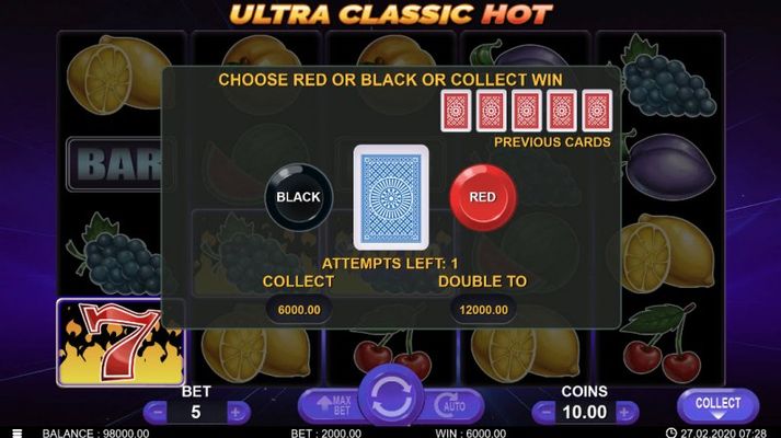 Black or Red Gamble Feature