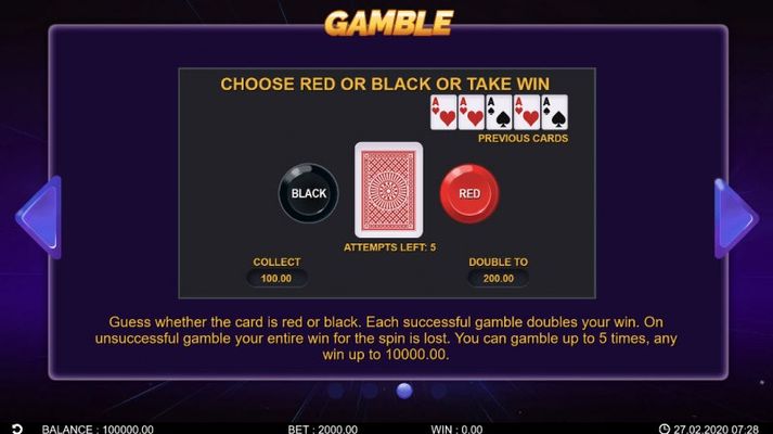 Ultra Classic Hot :: Gamble Feature Rules