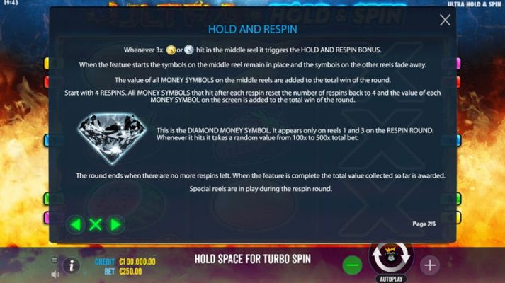 Ultra Hold & Spin :: Hold and Respin Rules