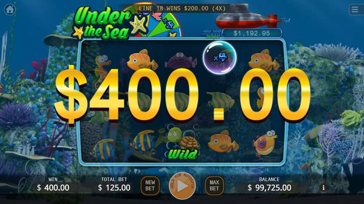 Under the Sea :: 4x Multiplier leads to a big payout