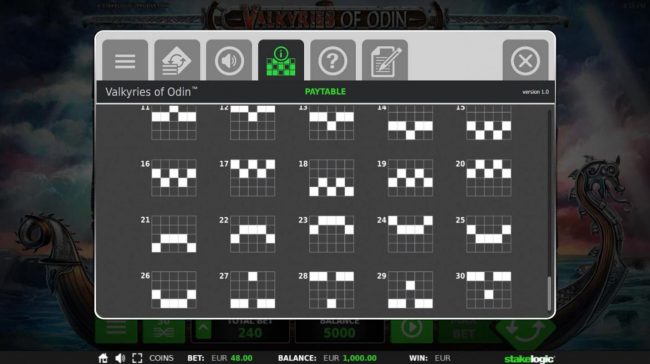 Payline Diagrams 21-30