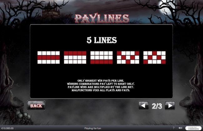 Paylines 1-5