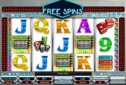 Three scatter scatter symbols triggers free spins feature