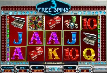 Multiple winning paylines triggered during the free spins bonus feature.