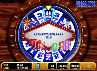 8 free spins with reels 4 and 5 wild