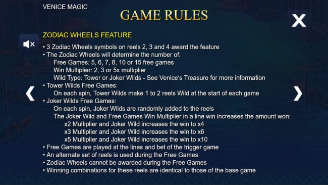 Zodiac Wheels Feature Rules