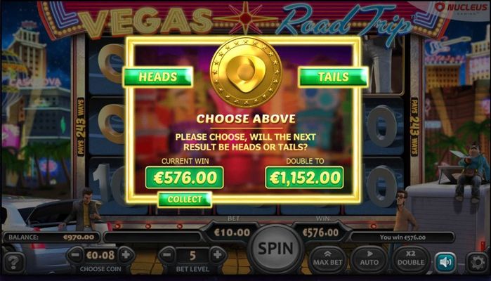 Coin Flip Gamble Feature