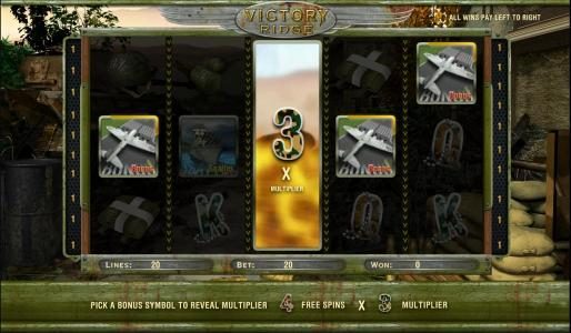 now you pick a bonus symbol to reveal the prize multiplier