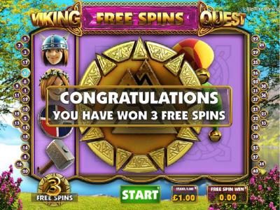 Three free spins awarded.