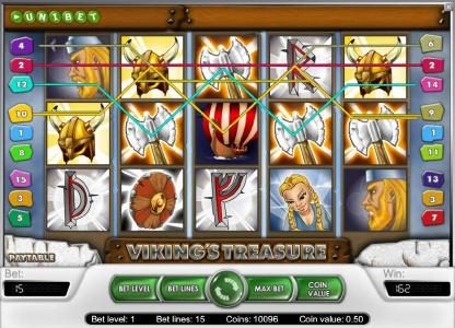 another example of a 162 coin jackpot triggered by multiple winning paylines