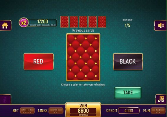 Red or Black Gamble Feature