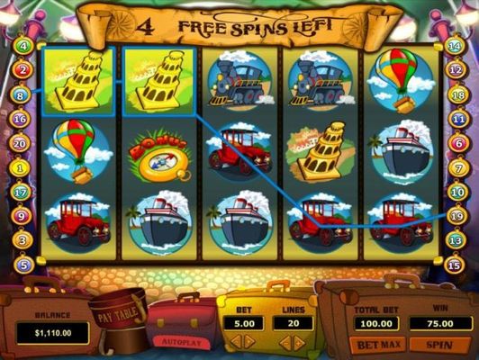 Free Spins game board