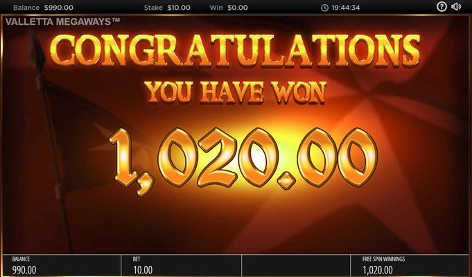 Total free spins payout