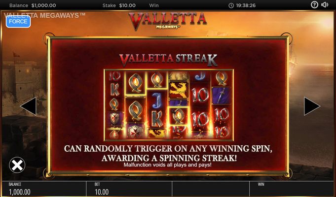 Valletta Streak Feature Rules