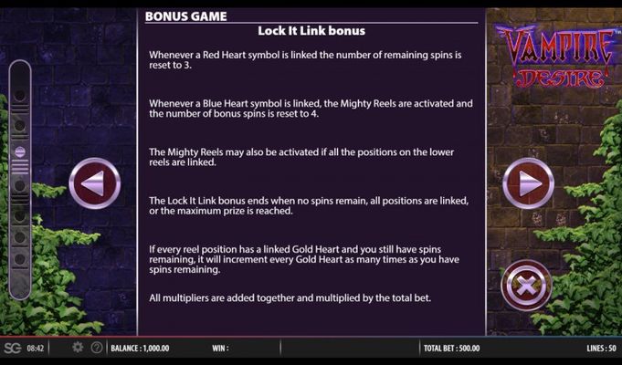Vampire Desire :: Lock It Link Bonus - Continued