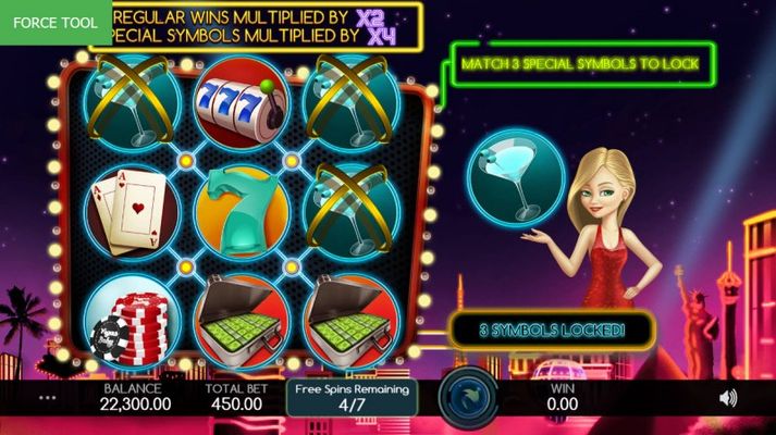Vegas Baby :: Free Spins Game Board