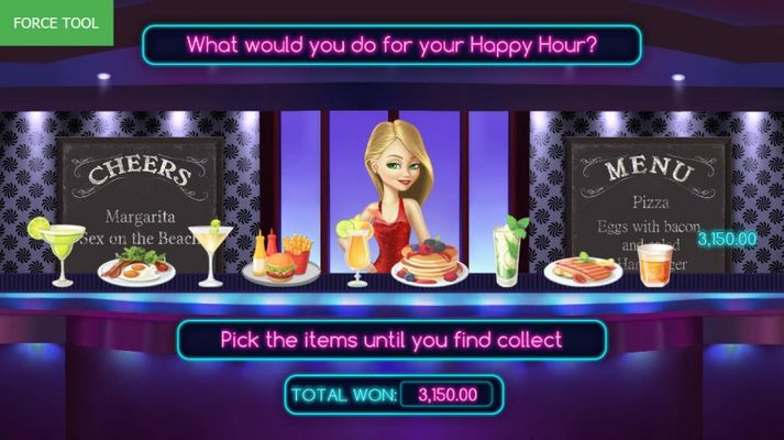 Pick a food or beverage and reveal a prize