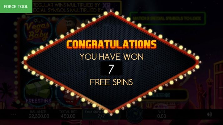 7 Free Spins Awarded