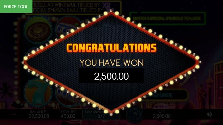 Total free spins payout