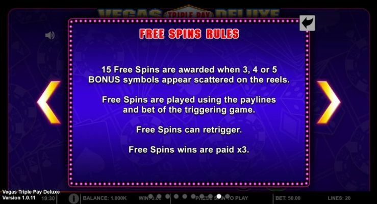 Free Spins Rules