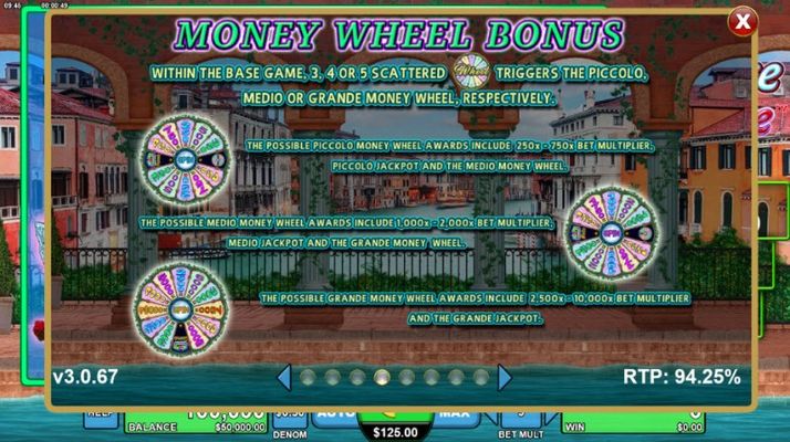 Venice Amore :: Money Wheel Bonus