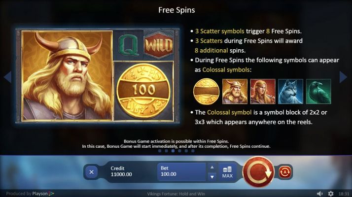 Viking Fortune Hold and Win :: Free Spins Rules