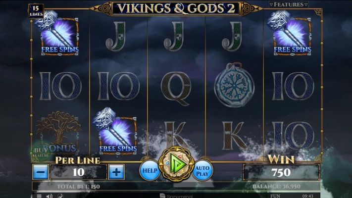 Scatter symbols triggers the free spins feature