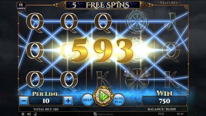Viking & Gods 2 15 Lines :: Free Spins Game Board