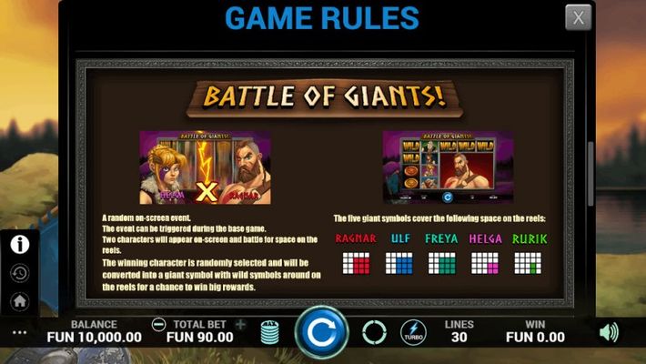 Battle of Giants Feature Rules