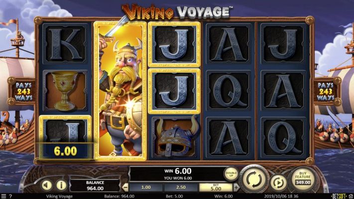Viking Voyage :: Respin leads to a winning 3 of a kind