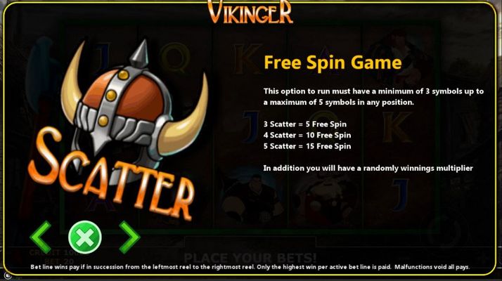 Vikinger :: Free Spins Rules