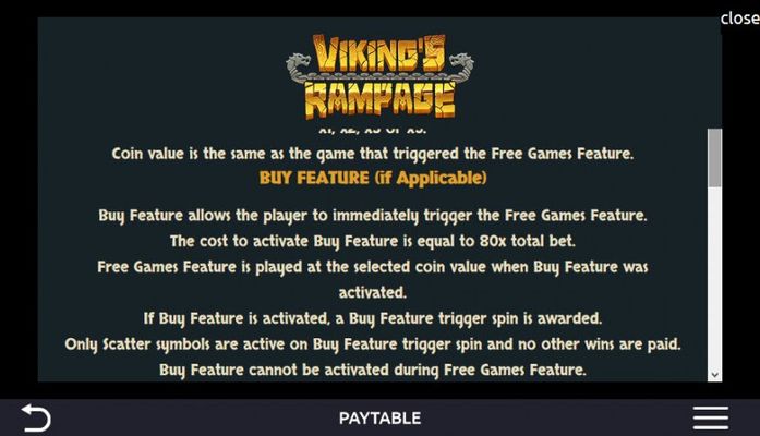 Viking's Rampage :: Buy Feature