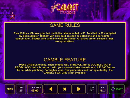 Gamble Feature Rules