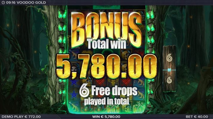 Total free spins payout