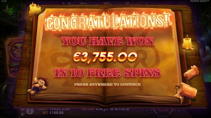 Total Free Spins Payout