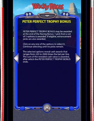 Peter Perfect Trophy Bonus