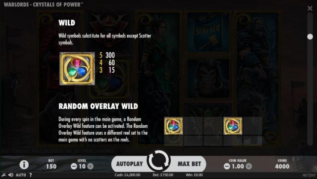 Wild symbol rules and pays. Random Overlay  Wild rules.