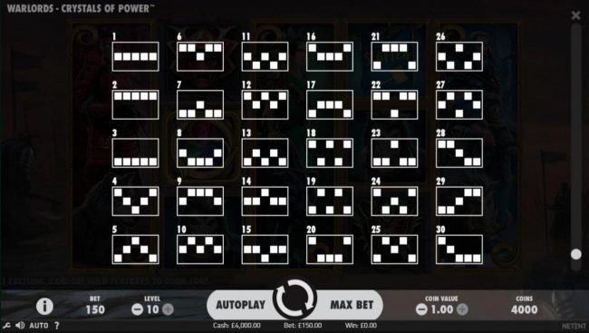 Payline Diagrams 1-30