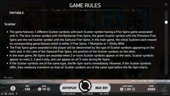 Scatter Symbol Rules