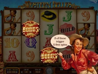 3 bonus symbols triggers 5 free spins